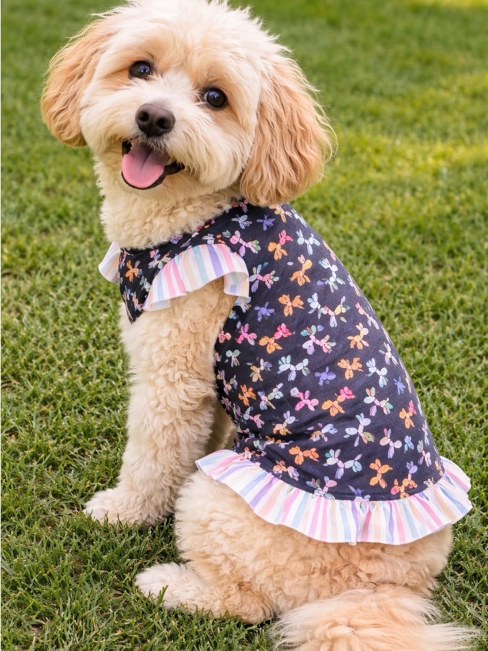 🐾 Balloon Animal Pet Shirt with Ruffle Trim